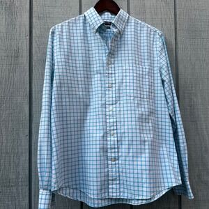 Lauren Ralph‎ Lauren Soft Washed Stretch Regular Fit Check Button Down Shirt M